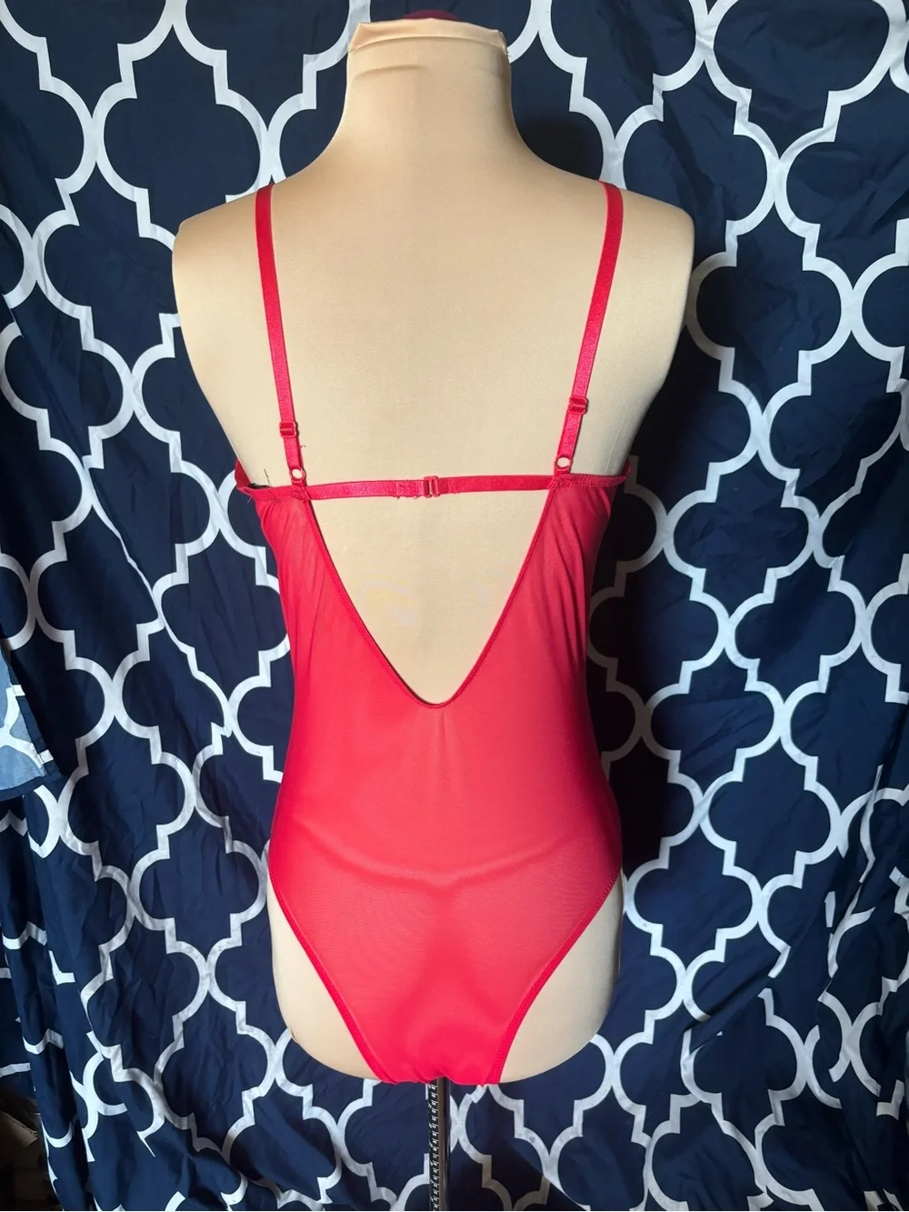 VENUS Red Lace Plunge Teddy